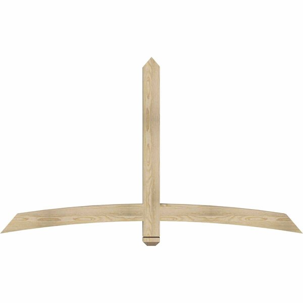 Ekena Millwork Bellingham Rough Sawn Timber Gable Bracket, Douglas Fir, 72"W x 42"H x 4"D x 4"F, 14/12 Pitch GBW072X42X0404BEL00RDF - main